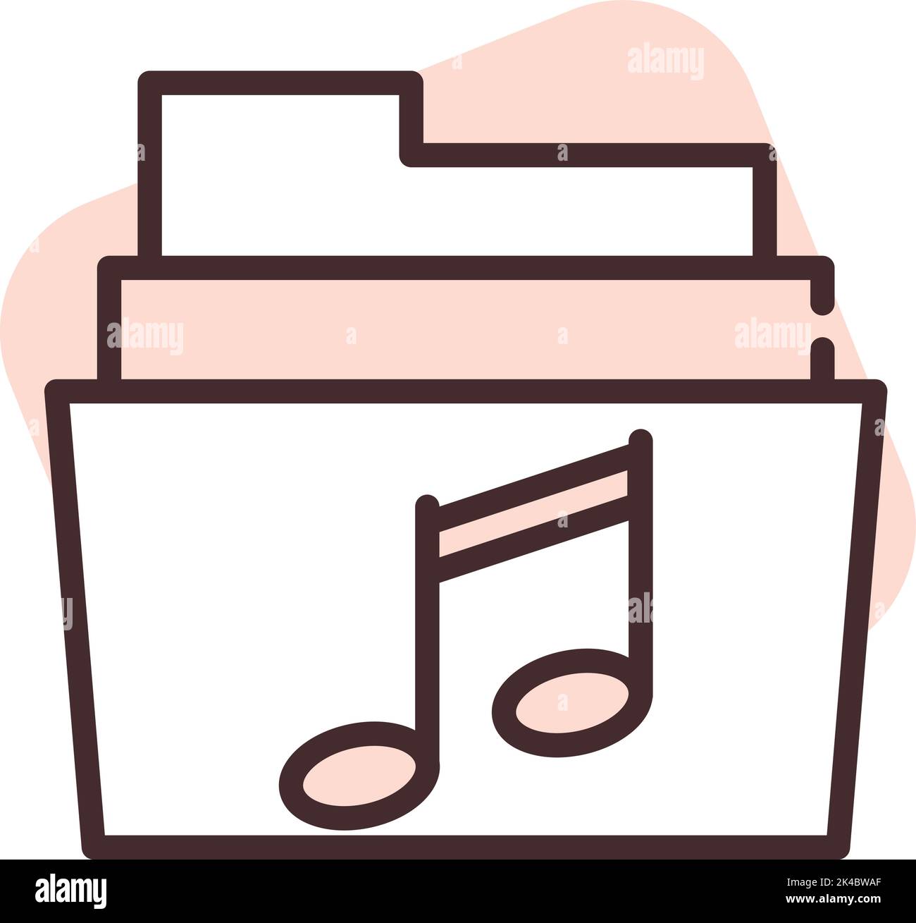 Play media folder, illustration, vector on white background. Stock Vector