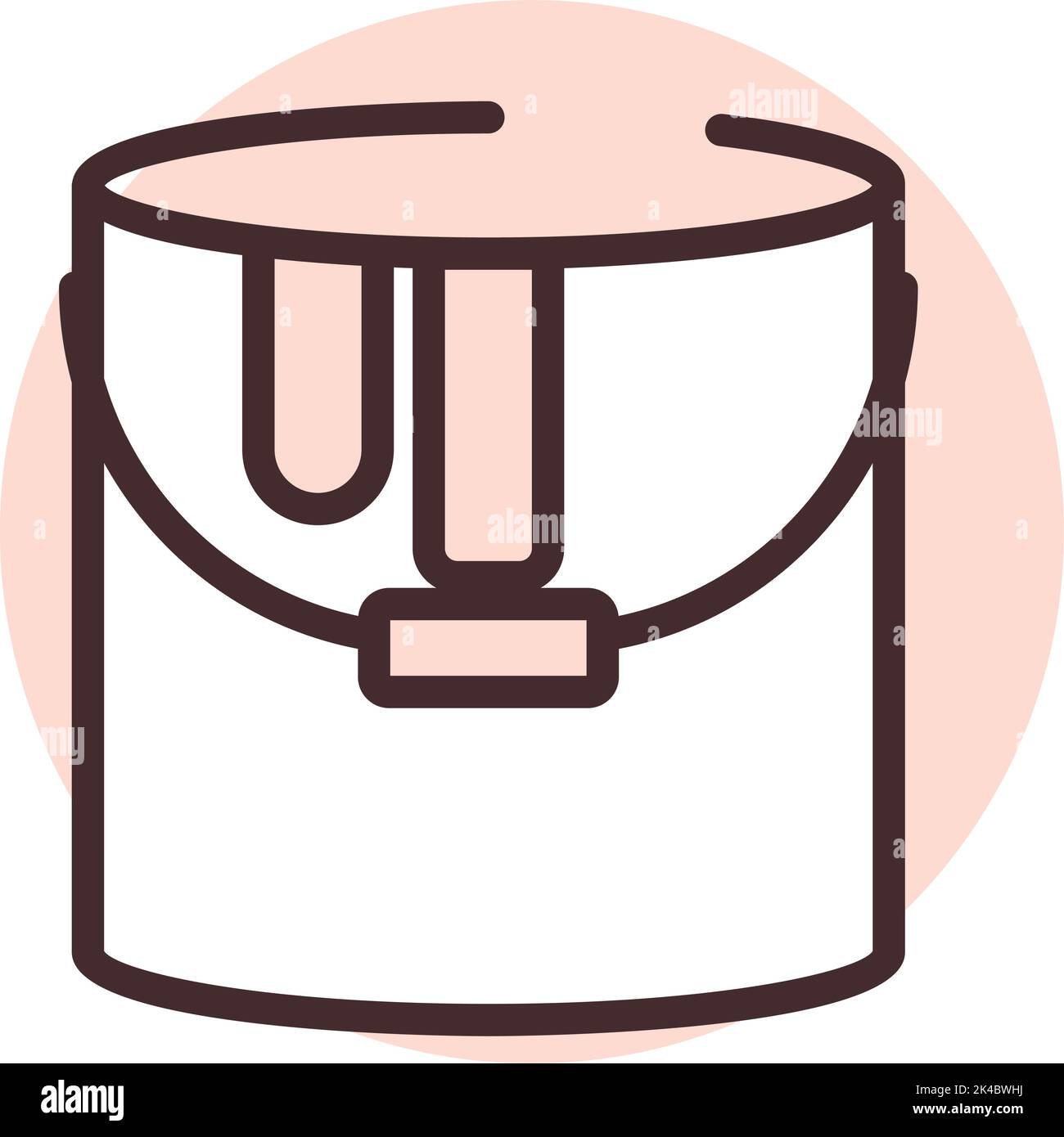 Printing paint bucket, illustration, vector on white background. Stock Vector