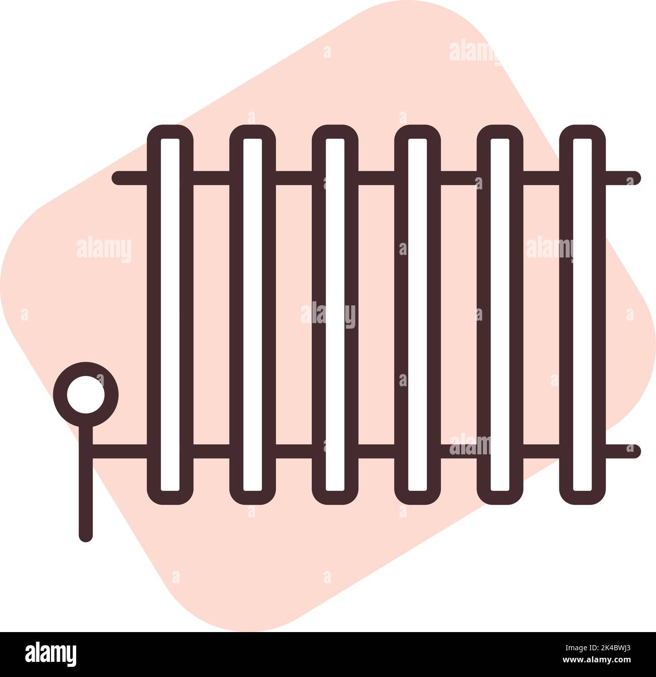 Plumbing heating radiators, illustration, vector on white background. Stock Vector