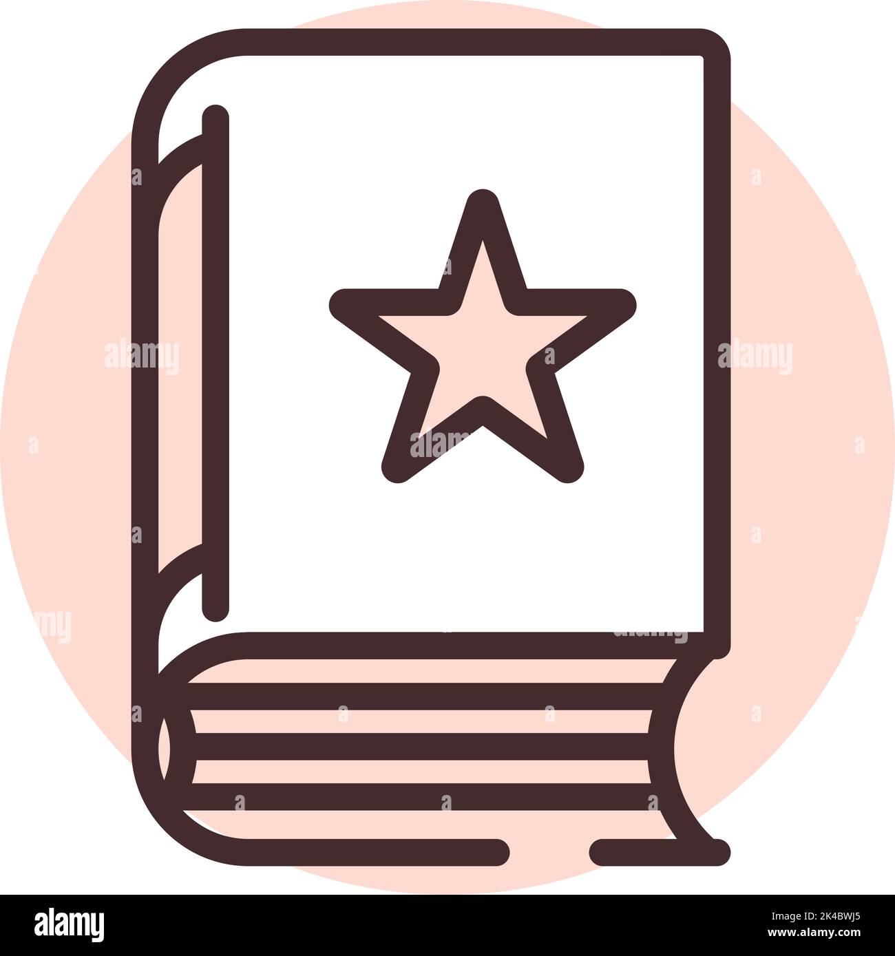 Printing book hardcover, illustration, vector on white background. Stock Vector