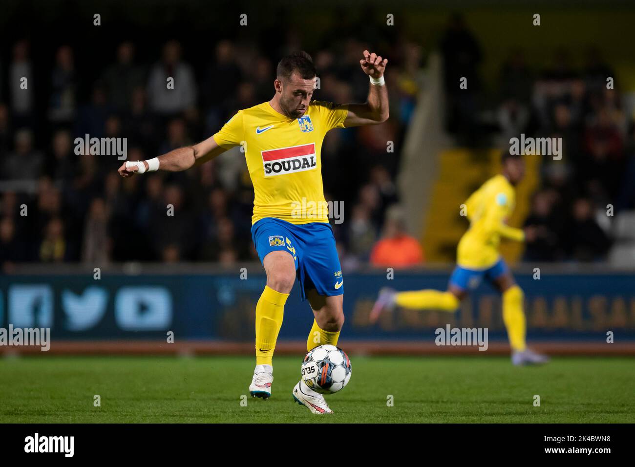 Westerlo's Tuur Dierckx pictured in action during a soccer match