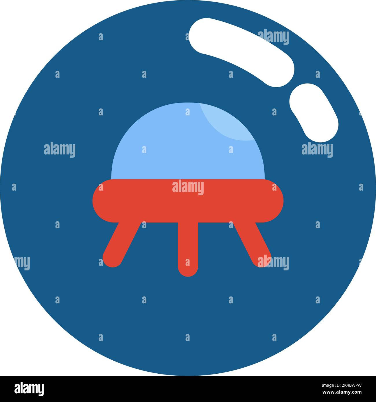Ufo linear icon Stock Vector Images - Alamy