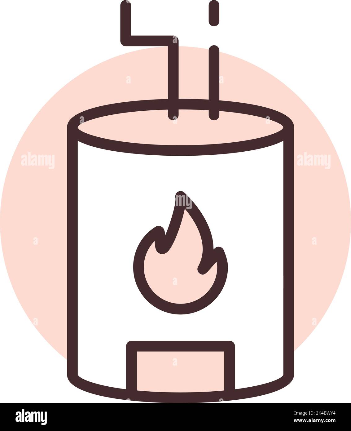 Plumbing heating fire, illustration, vector on white background. Stock Vector