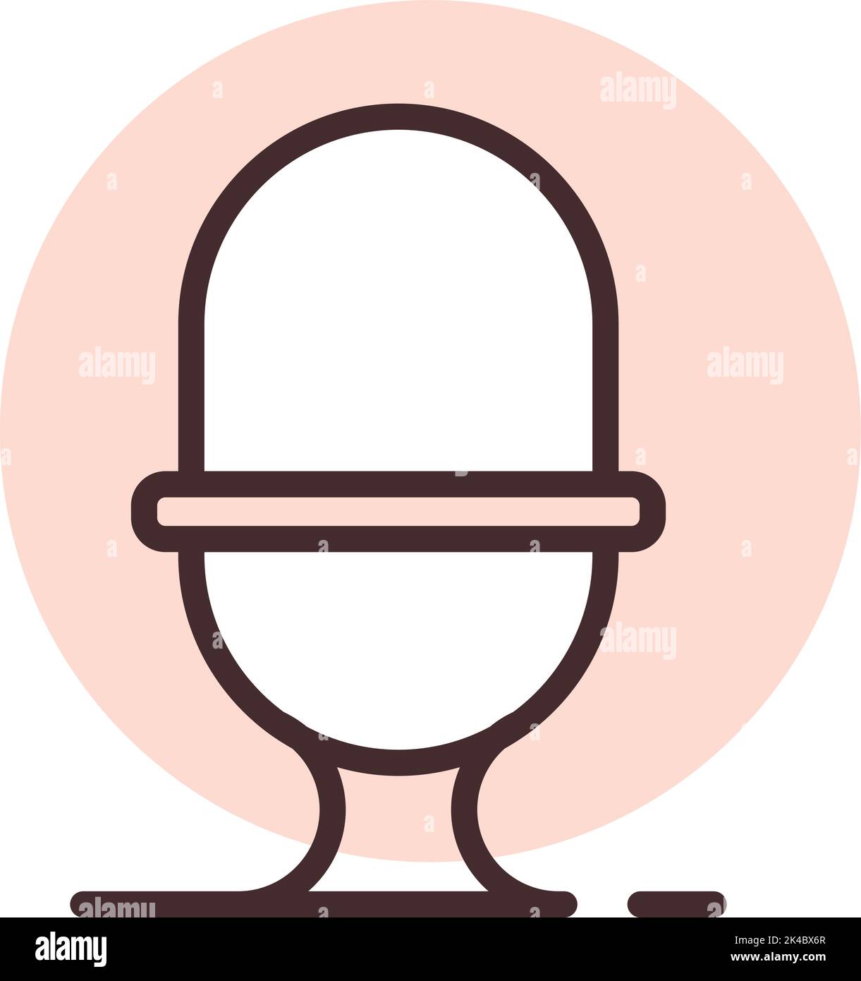 Plumbing toilet bowl, illustration, vector on white background. Stock Vector