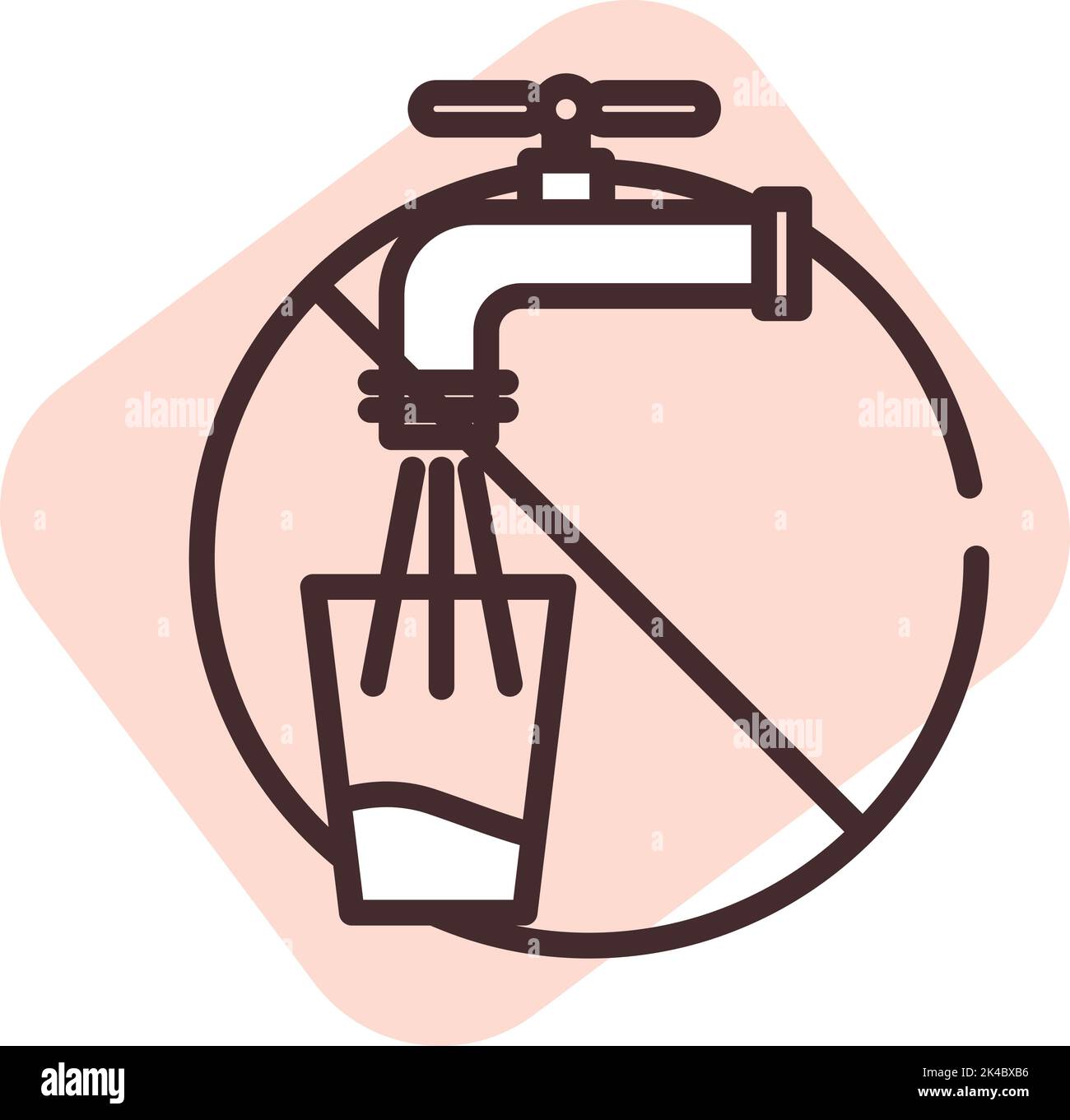 Pool and beach no water drinking, illustration, vector on white