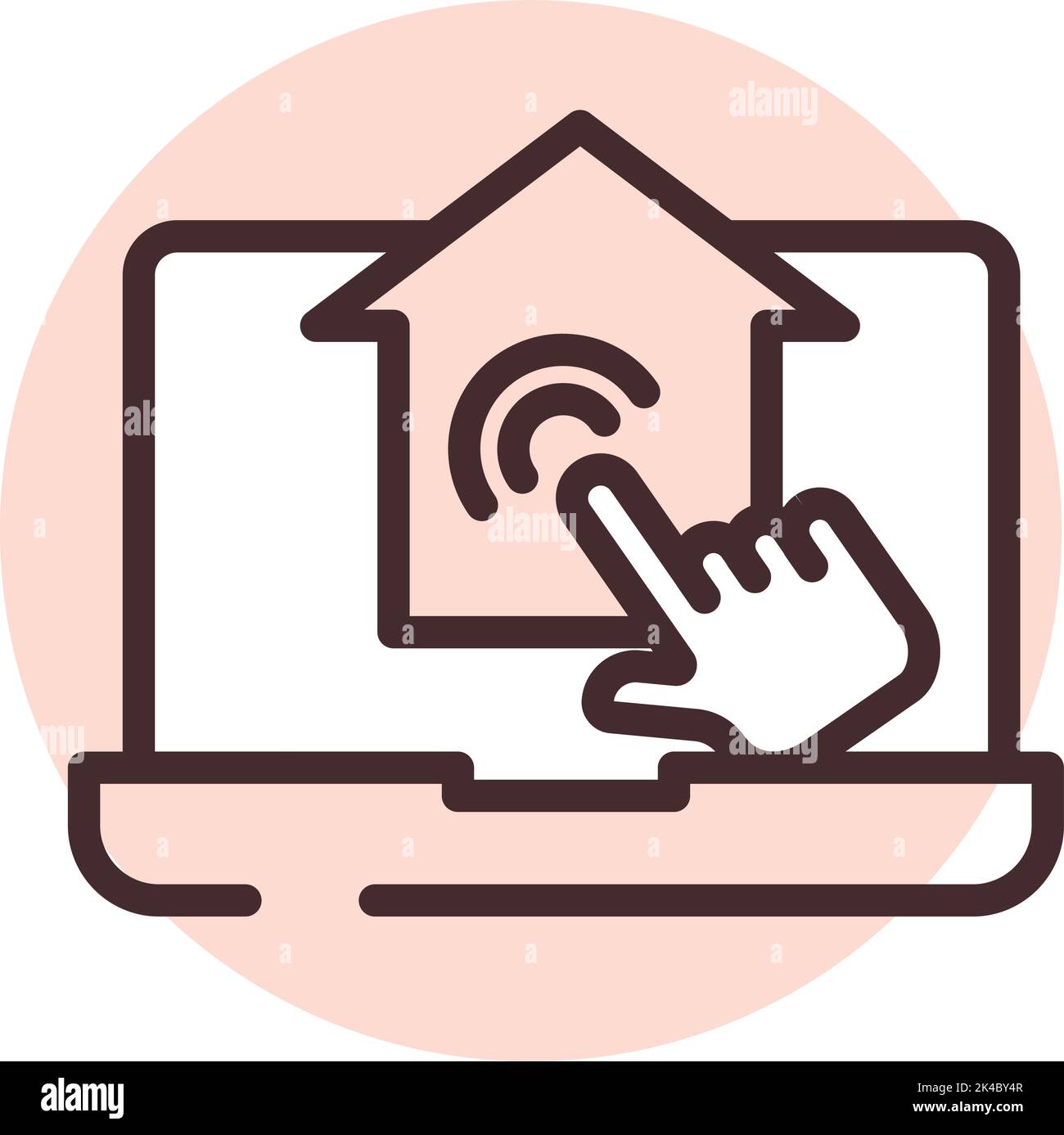 Smart houses navigation, illustration, vector on white background. Stock Vector