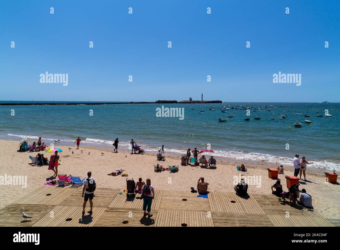 Playa de la Caleta, Cadiz, Spain Stock Photo - Alamy