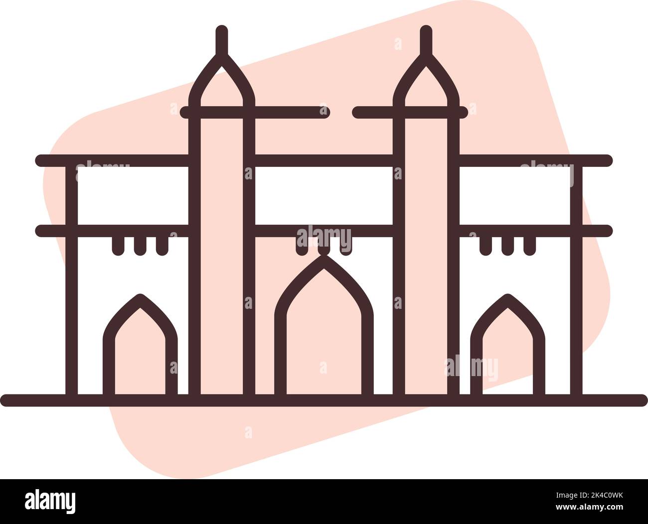 Traveling Mumbai, illustration, vector on white background. Stock Vector