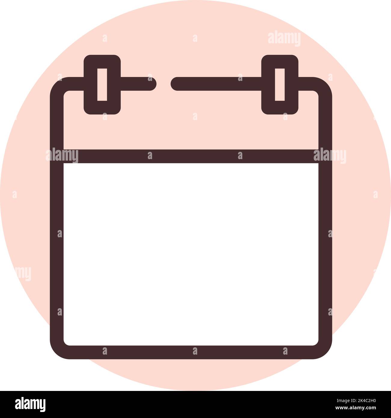 Ui calender, illustration, vector on white background. Stock Vector