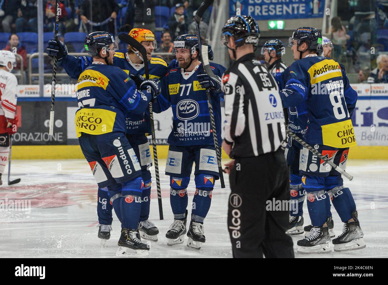 01.10.2022, Ambri, Gottardo Arena, NL: HC Ambri-Piotta - SC Rapperswil ...