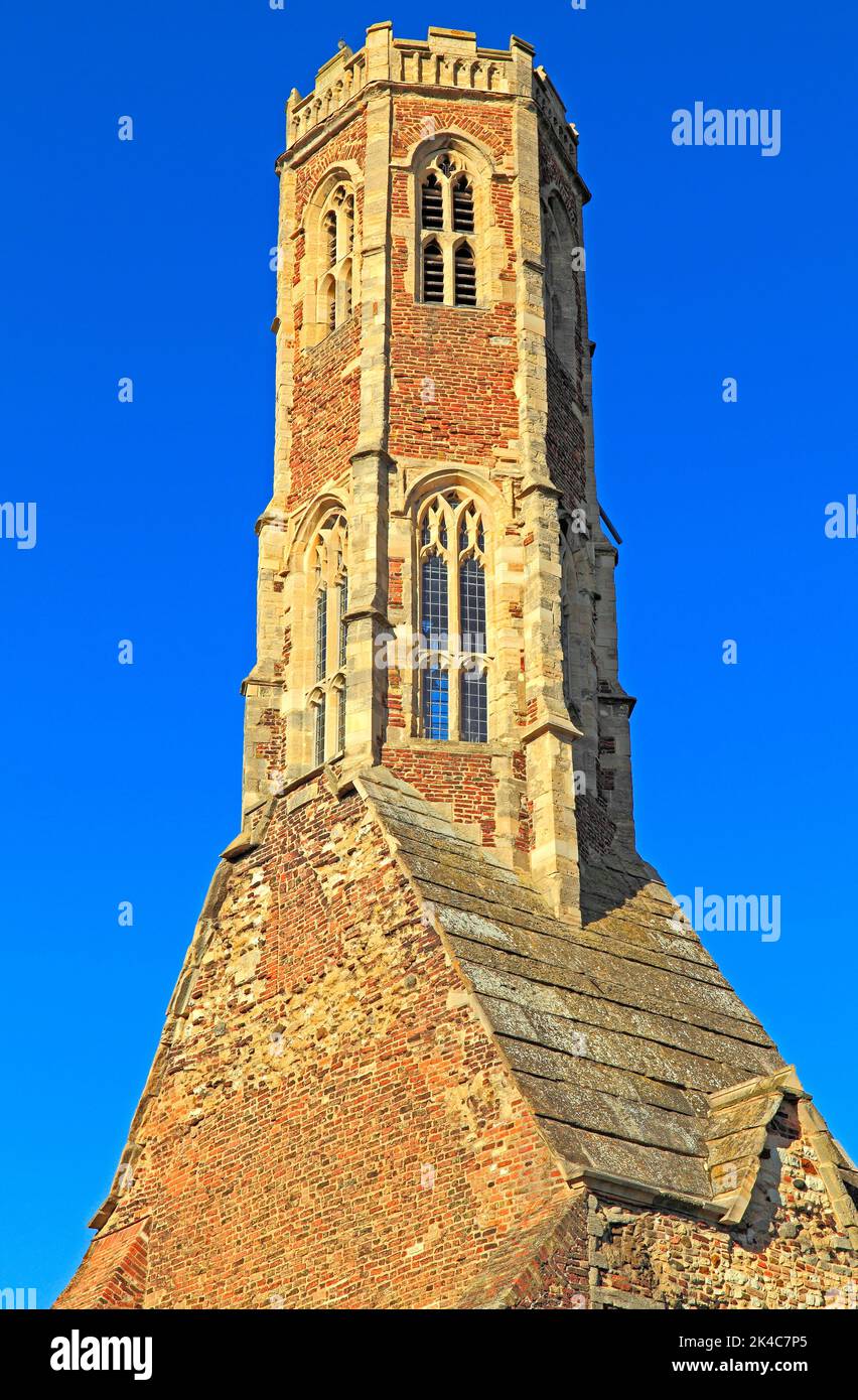 Greyfriars Friary,  Medieval monastic architecture, ruins, Kings Lynn, Norfolk, central tower, England, UK Stock Photo
