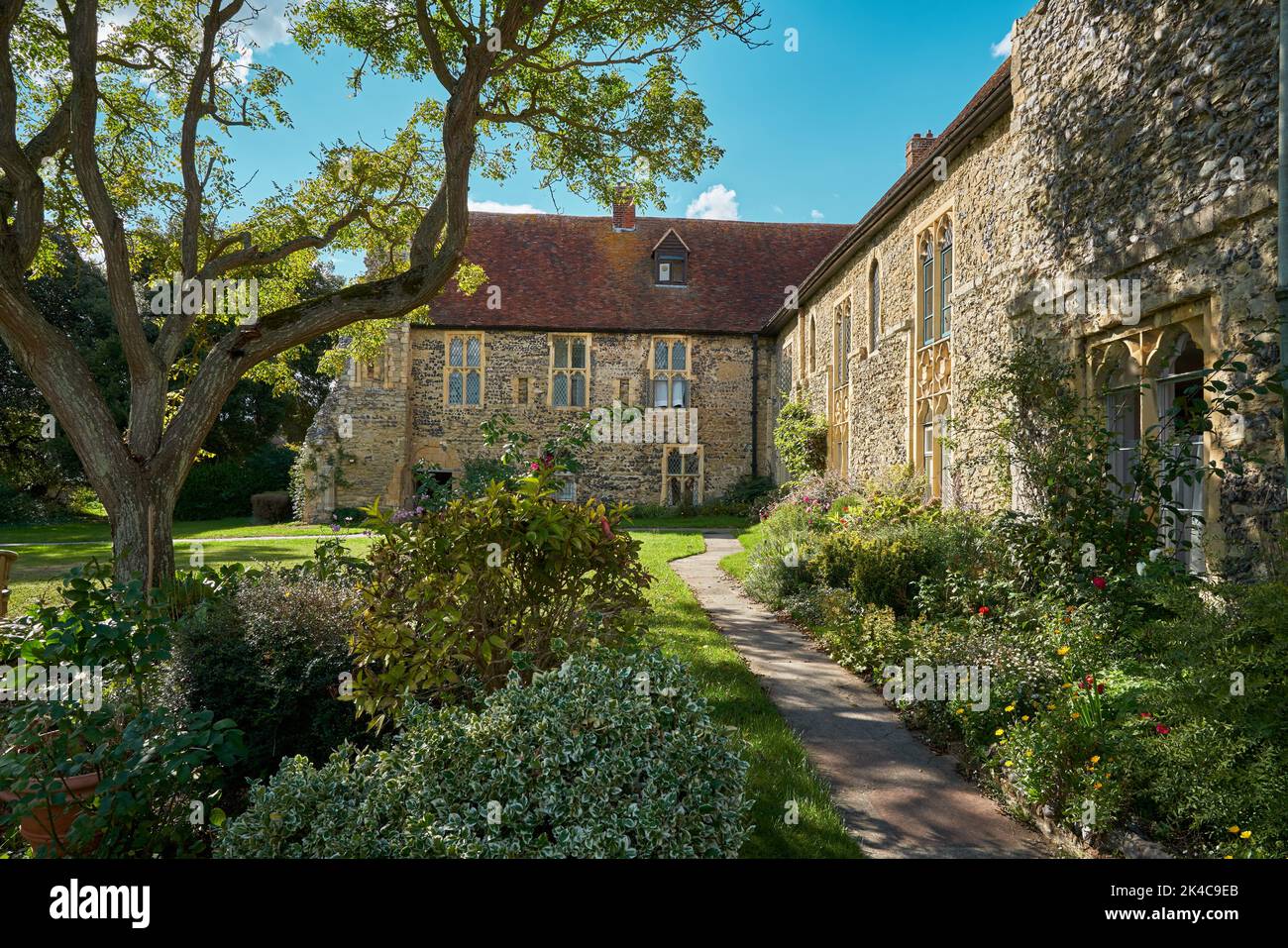 The garden of St Mildred's Priory in Minster Abbey, the community of