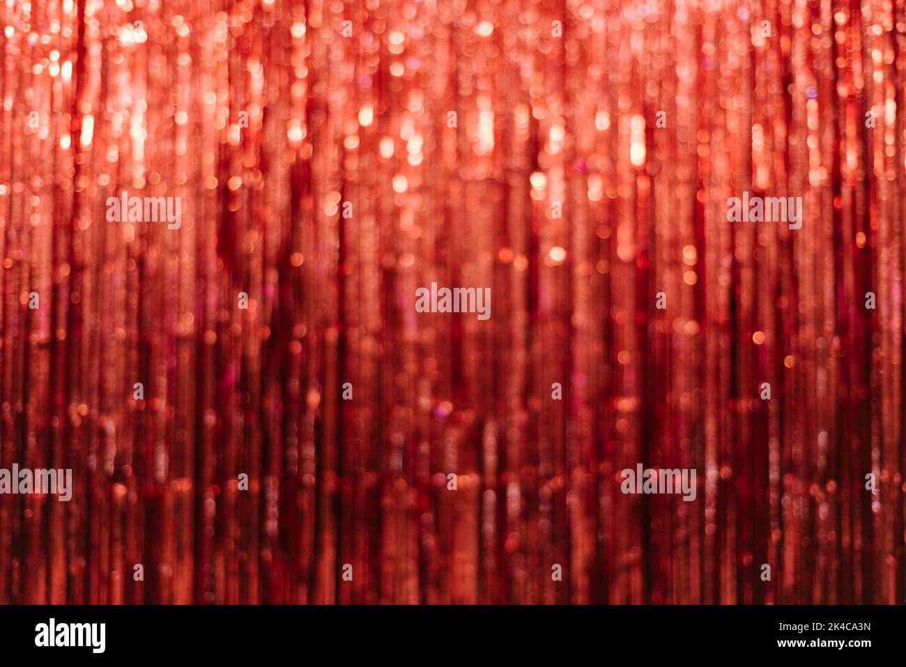 Red festive background with beautiful bokeh for Christmas or other holidays Stock Photo