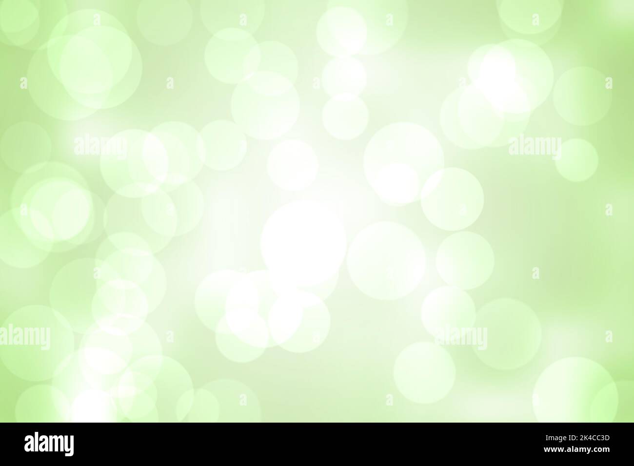 Abstract illustration of bokeh spots of light against green background ...