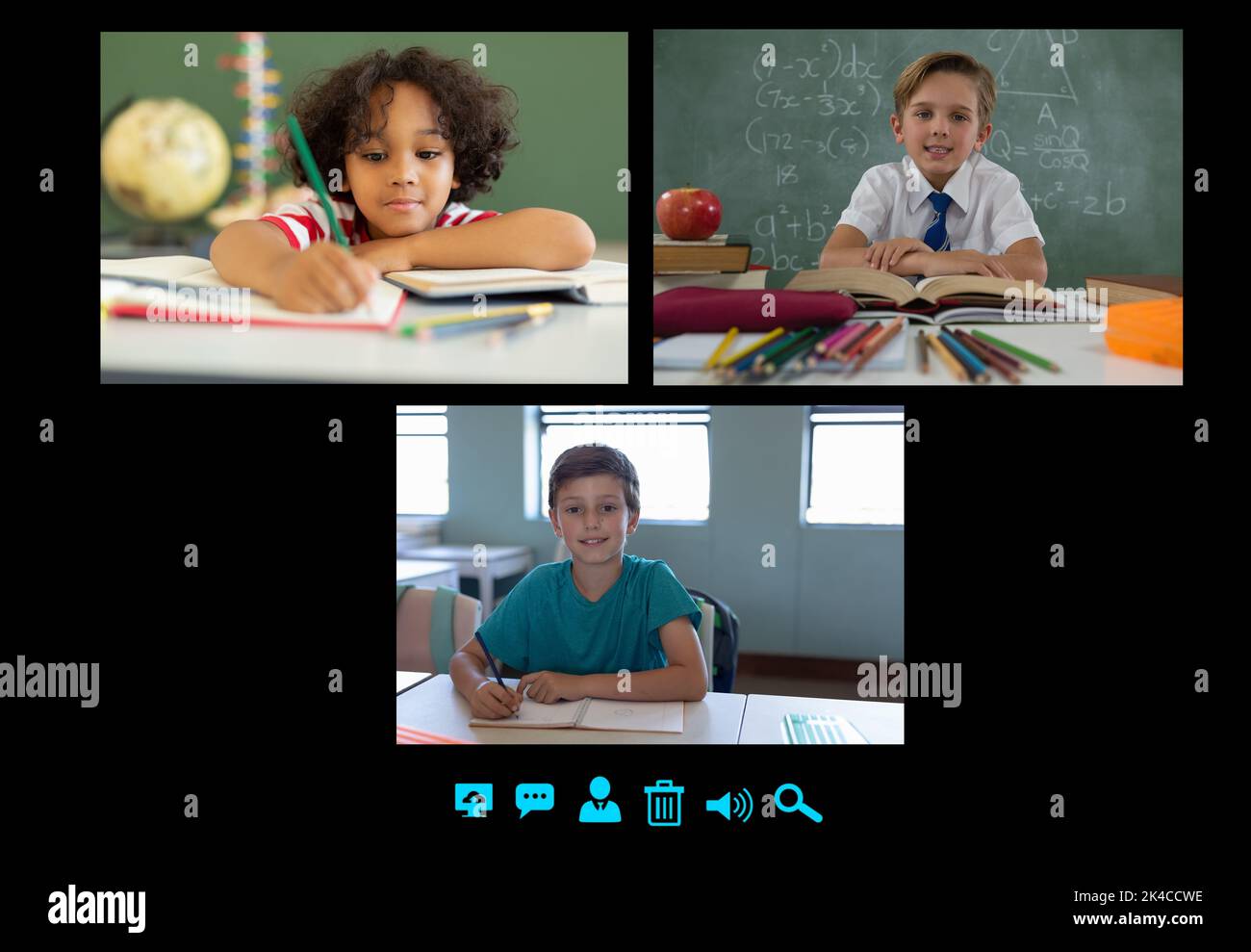 Digital composite video interface on hi-res stock photography and ...