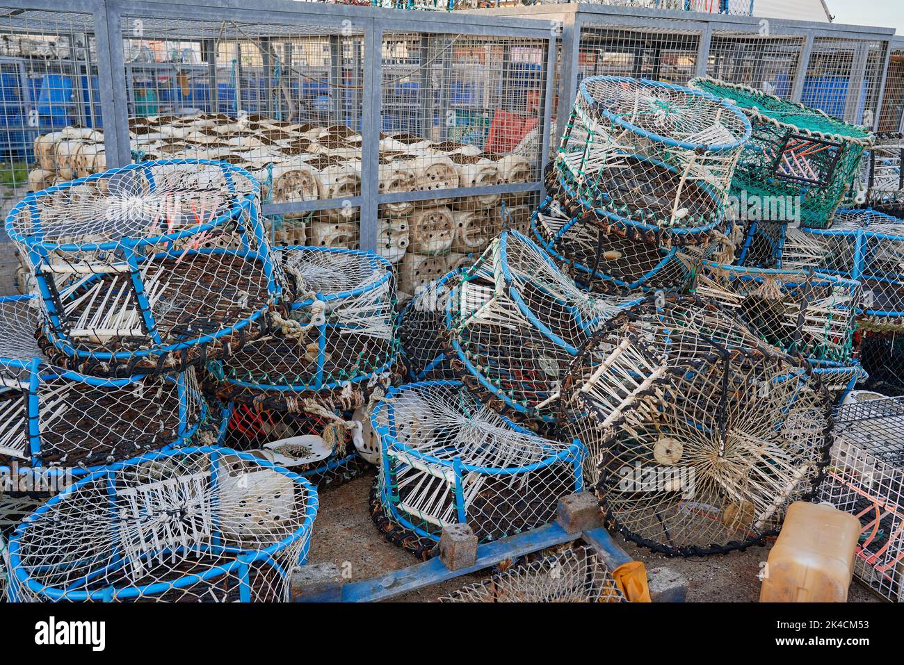 The Lobster pots used for catching lobsters at the sea Stock Photo Alamy