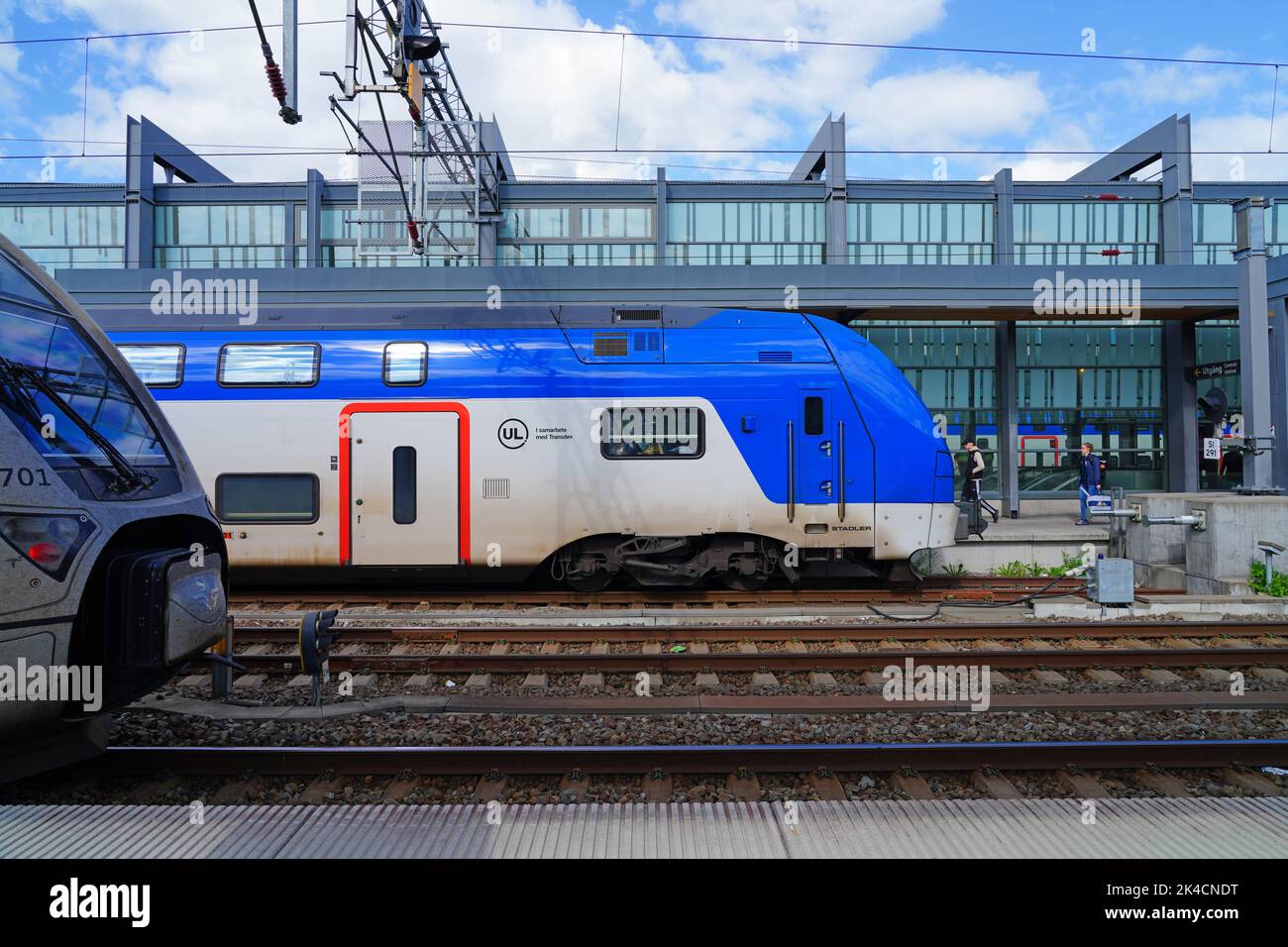 UPPSALA, SWEDEN -1 JUN 2022- View of Uppsala Central Station, a railway station in Uppsala, Sweden, with commuter lines to Stockholm. Stock Photo