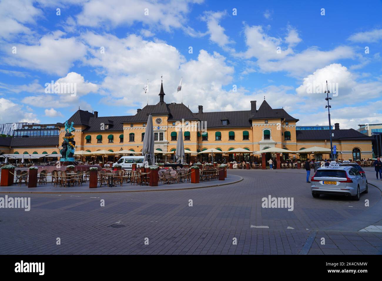 UPPSALA, SWEDEN -1 JUN 2022- View of Uppsala Central Station, a railway station in Uppsala, Sweden, with commuter lines to Stockholm. Stock Photo