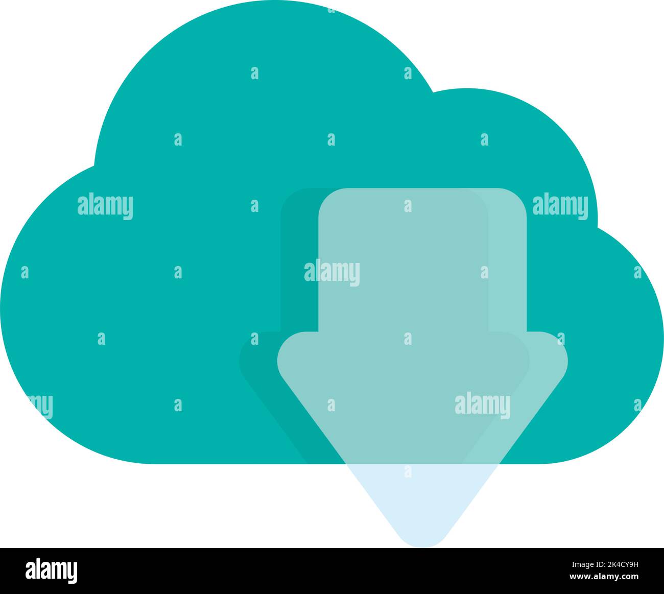 cloud storage in glassmorphism Stock Vector