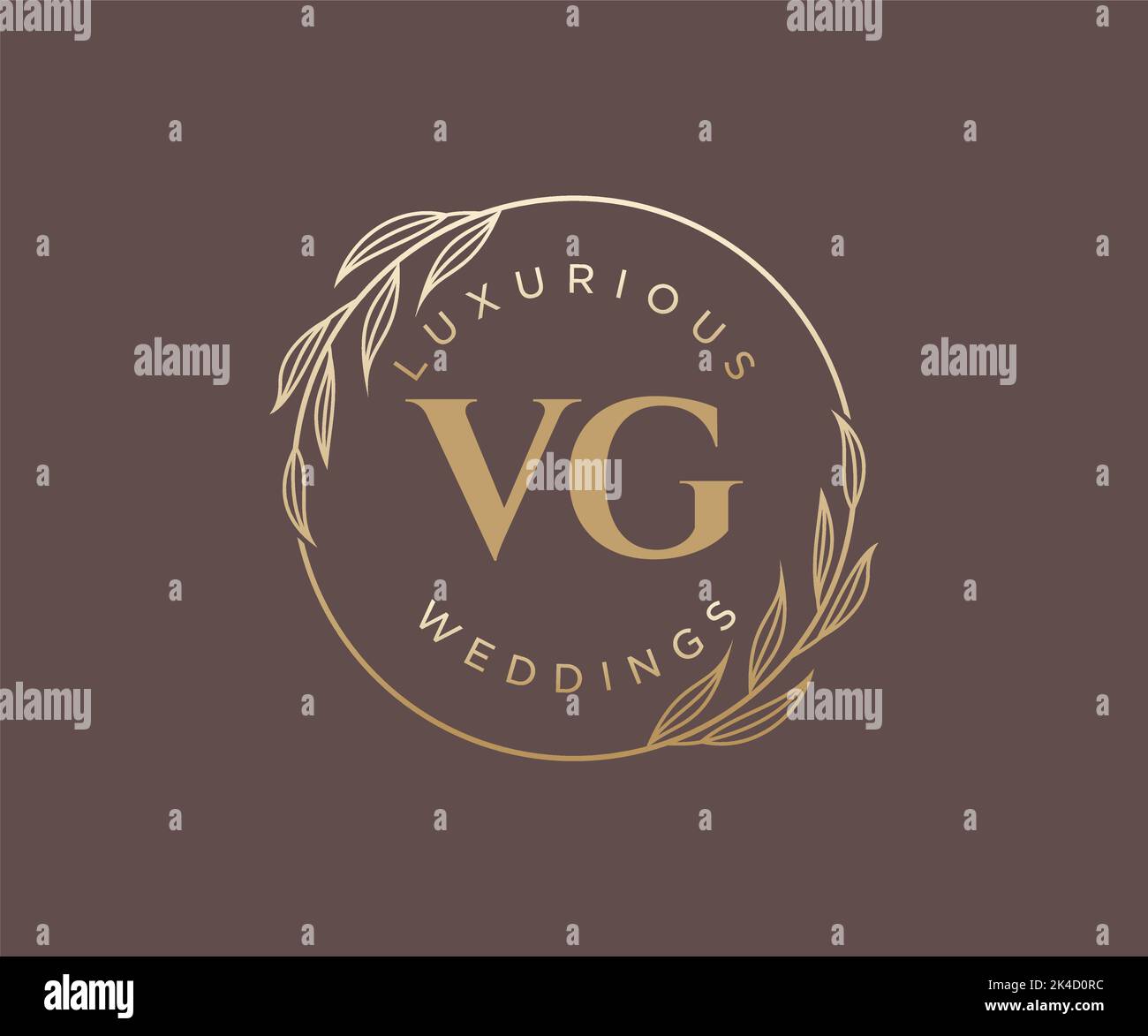 VG Initials letter Wedding monogram logos template, hand drawn modern ...