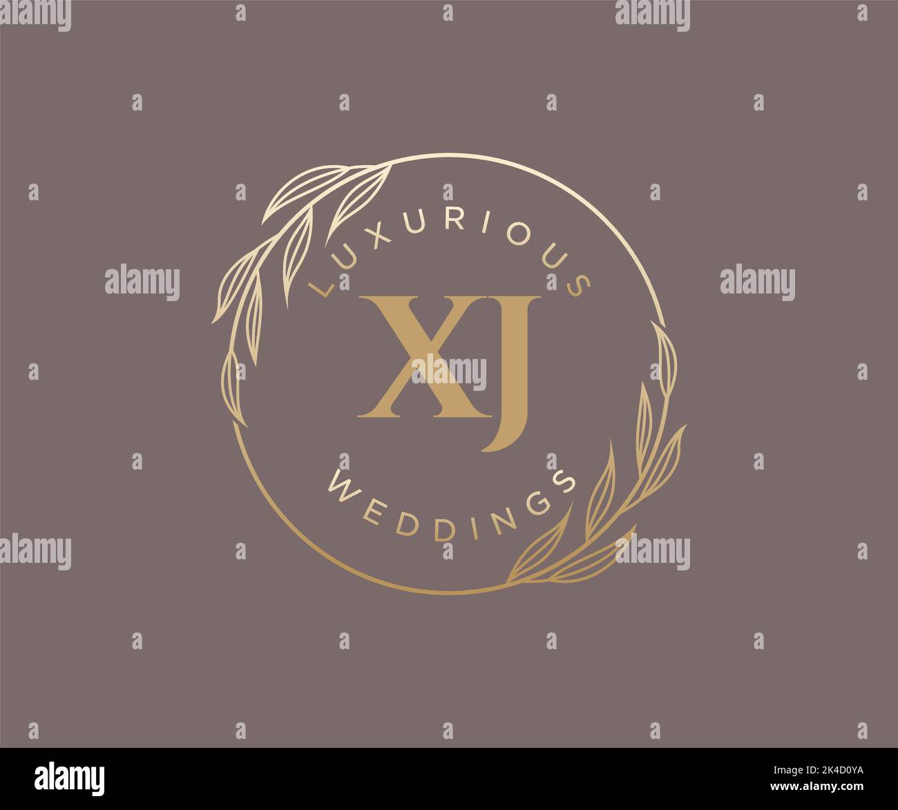 XJ Initials letter Wedding monogram logos template, hand drawn modern ...