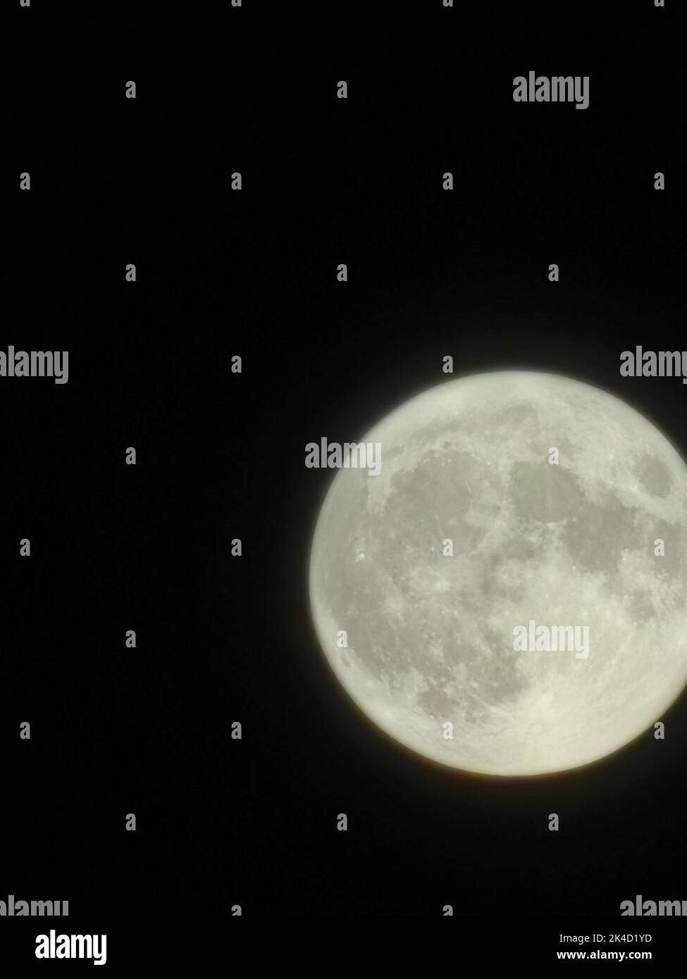 A full moon isolated in night black sky background Stock Photo - Alamy