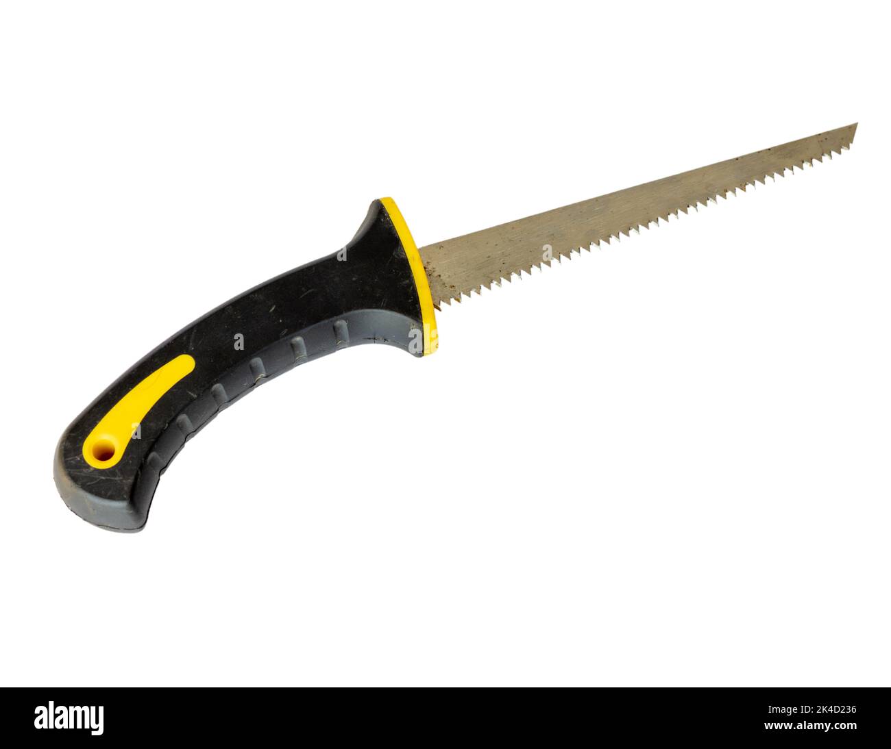 Small hand saw on white isolated background Stock Photo