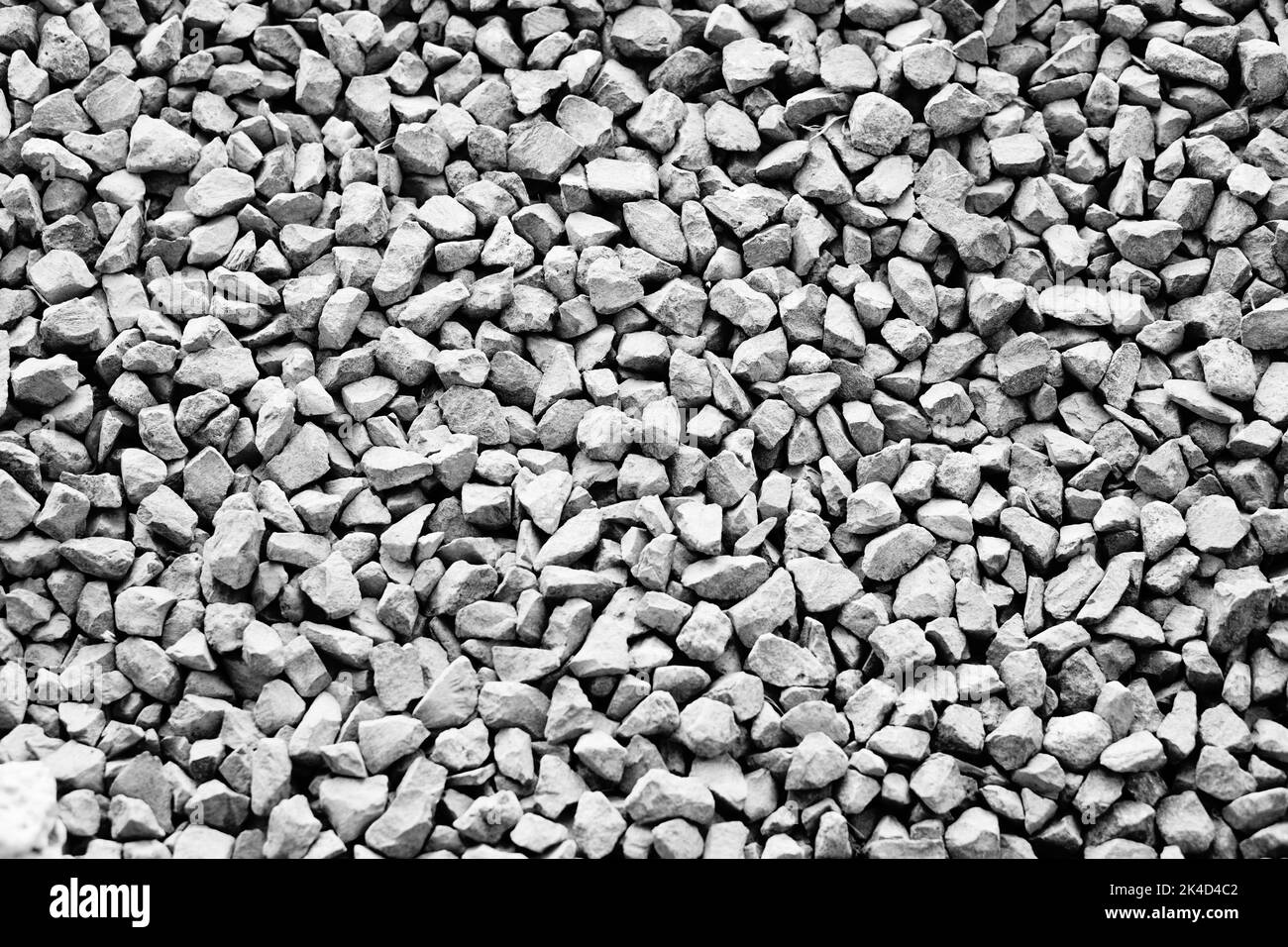 Pile of gravel in road Black and White Stock Photos & Images Alamy
