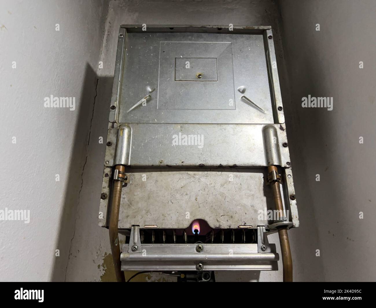 Old bathroom water heater hi-res stock photography and images - Alamy