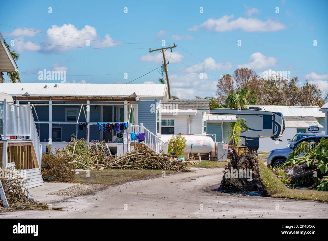 Mobile homes destroyed by Hurricane Ian Fort Myers FL Stock Photo Alamy