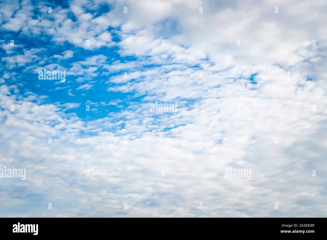 Beautiful blue sky with fluffy white clouds seasonal nature background ...