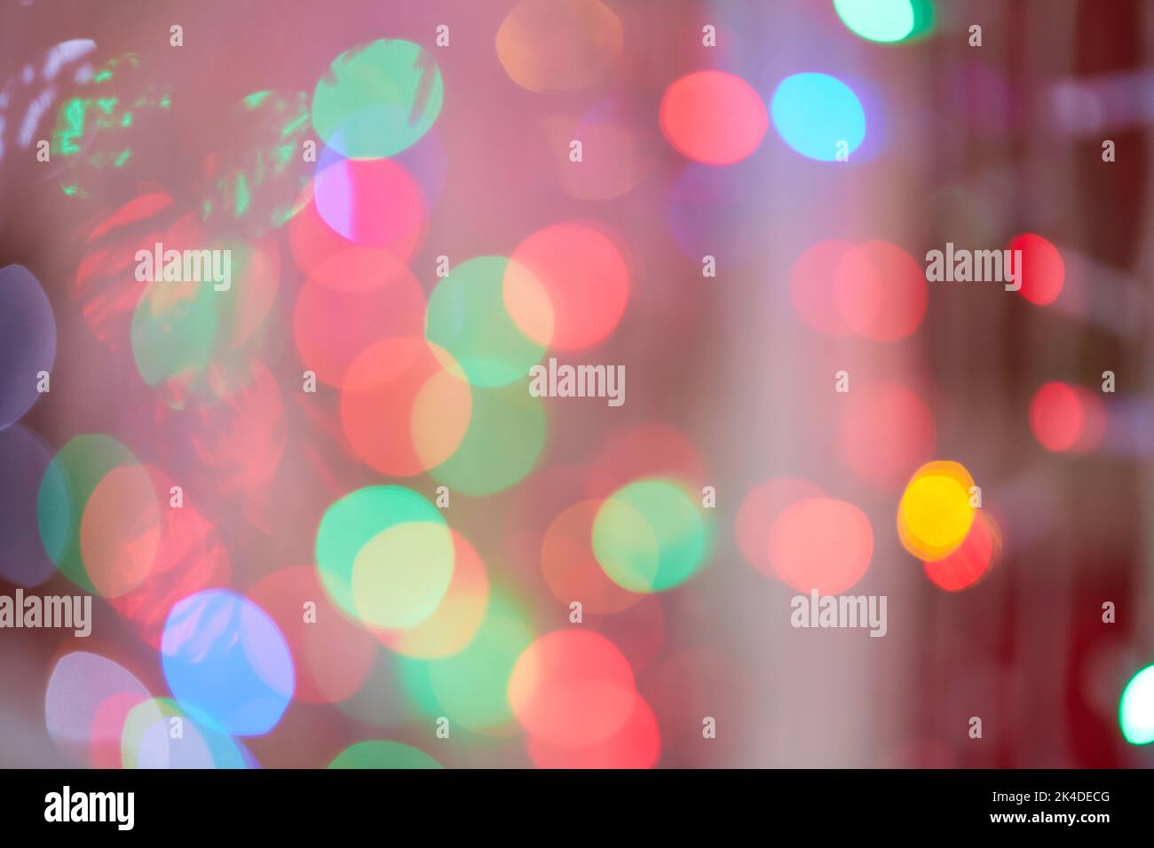 Abstract background with bokeh lights in blur night Stock Photo