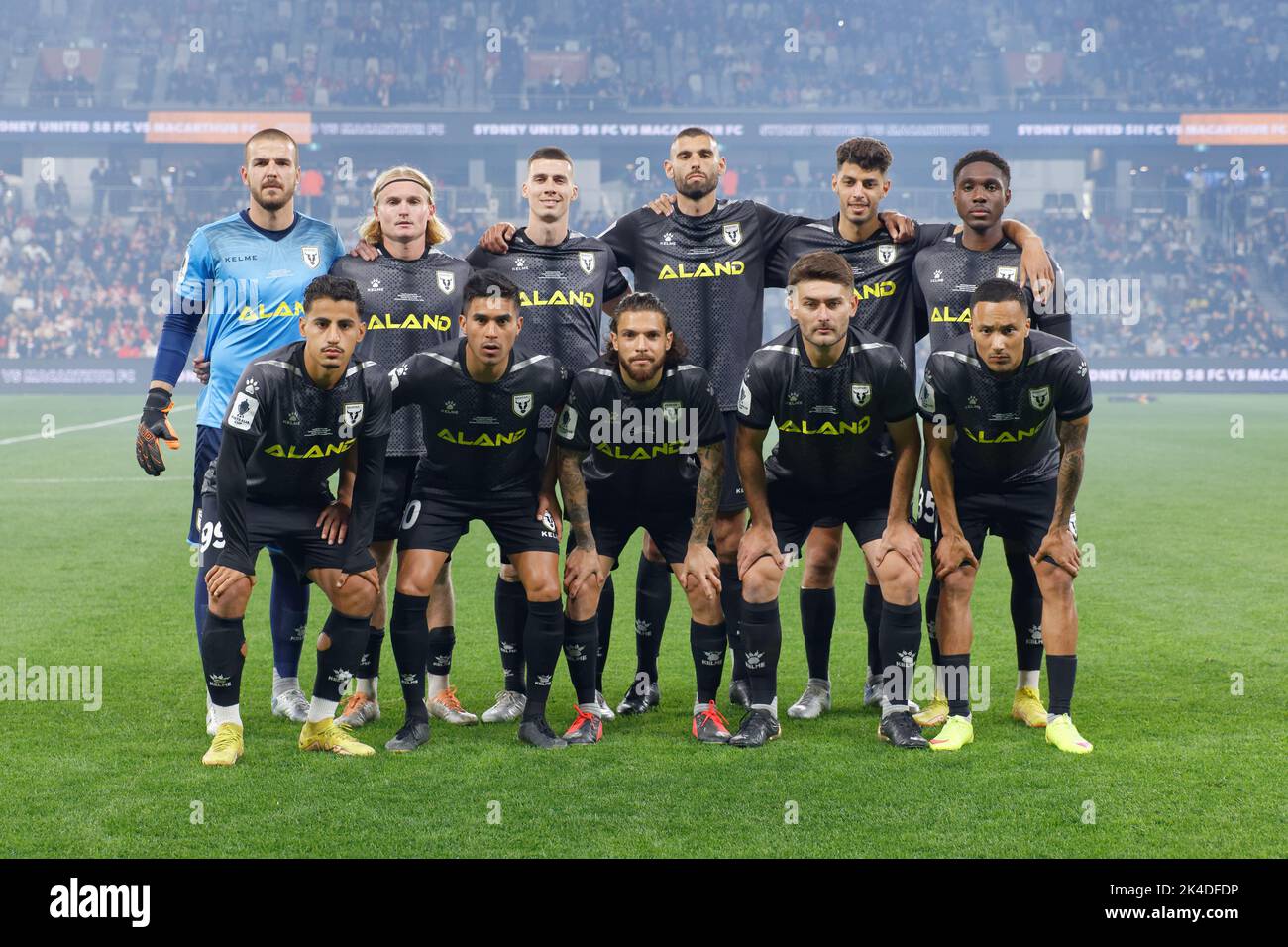 SYDNEY, AUSTRALIA OCTOBER 1 Macarthur FC pose for a team shot during
