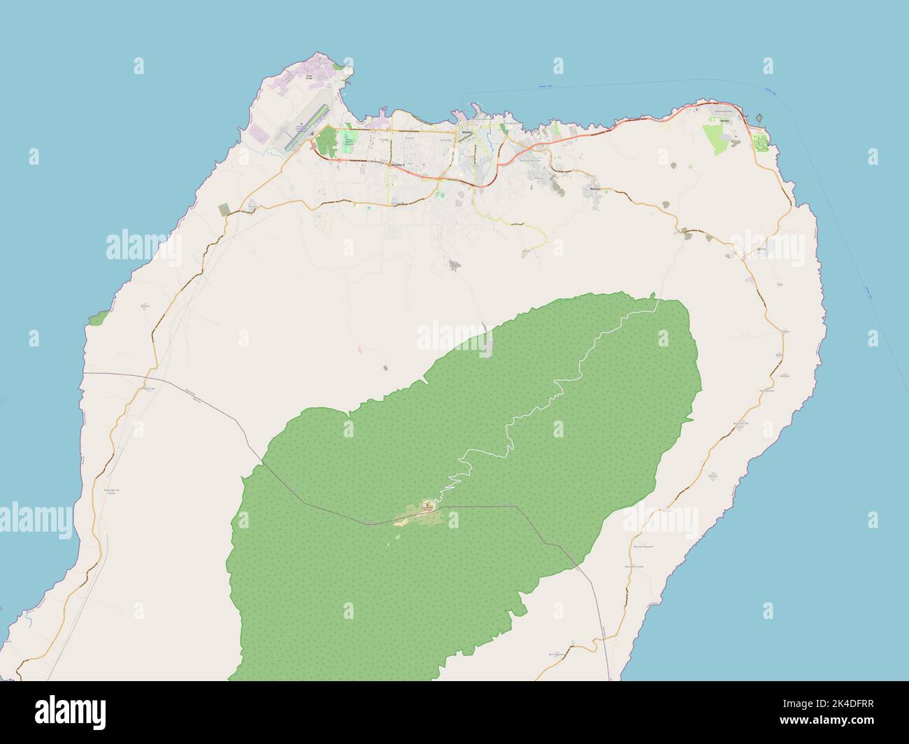 Bioko Norte, province of Equatorial Guinea. Open Street Map Stock Photo