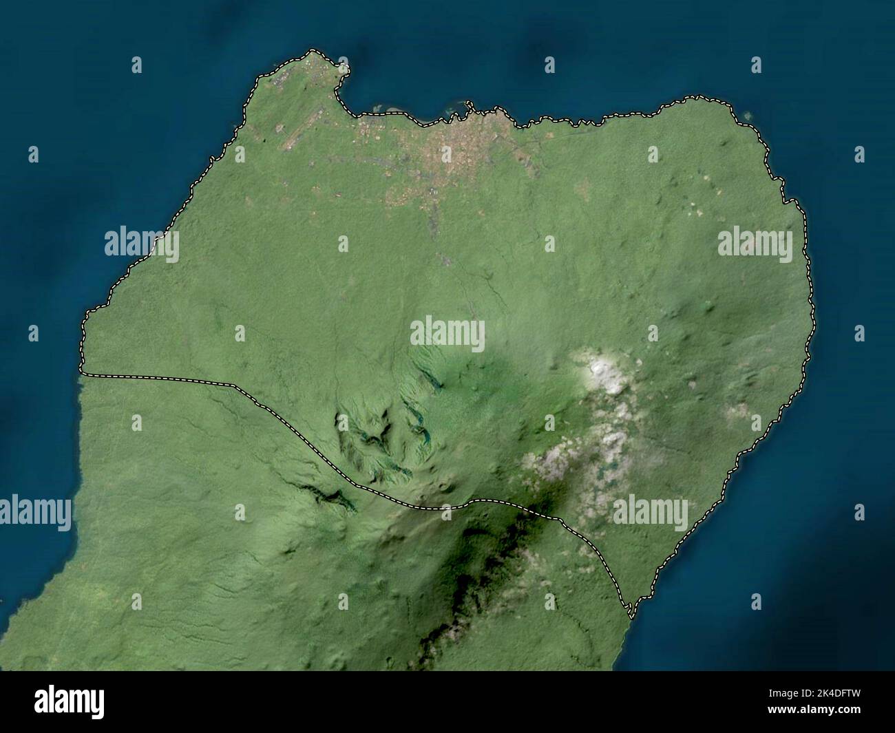 Bioko Norte, province of Equatorial Guinea. High resolution satellite map Stock Photo