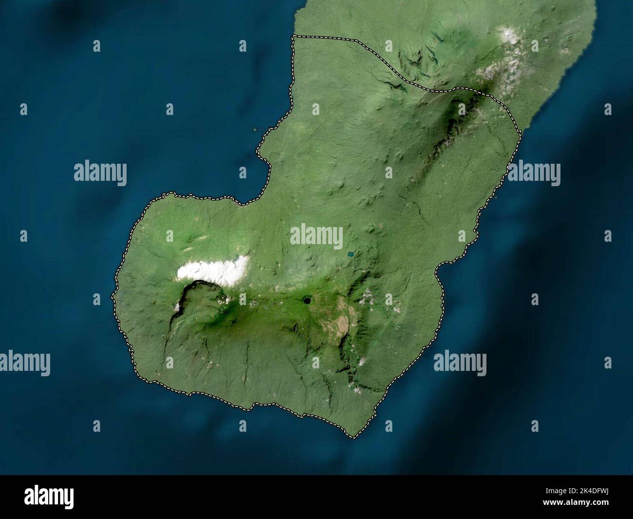 Bioko Sur, province of Equatorial Guinea. High resolution satellite map Stock Photo