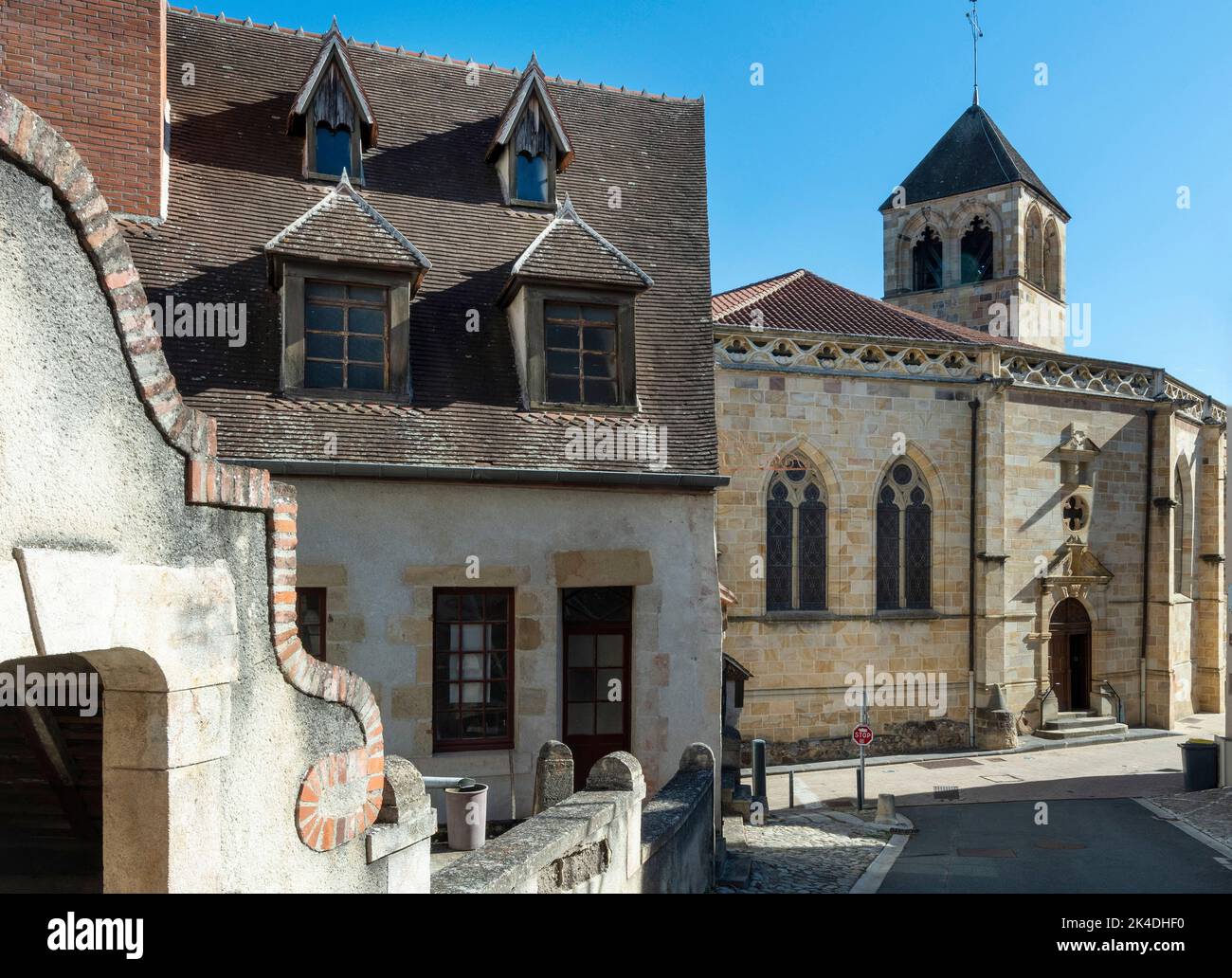 Montlucon. Church Notre Dame of the 15th century. Allier department. Auvergne Rhone Alpes. France Stock Photo