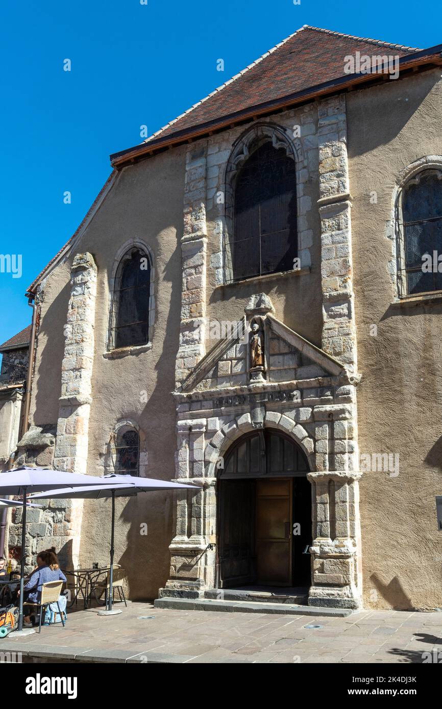 Montlucon. Entrance of Saint Pierre church located in the medieval quarter. Allier department. Auvergne Rhone Alpes. France Stock Photo