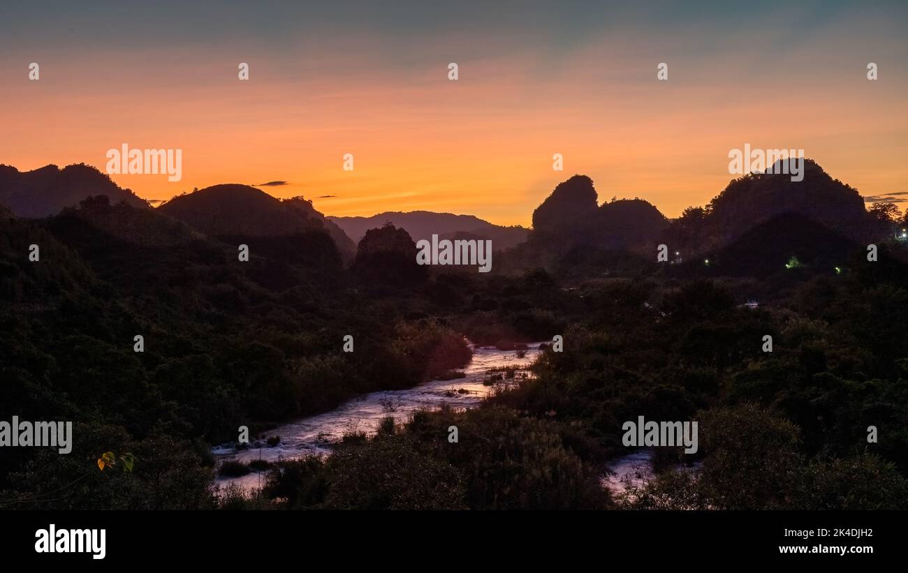 phong nam valley cao bang province vietnam Stock Photo