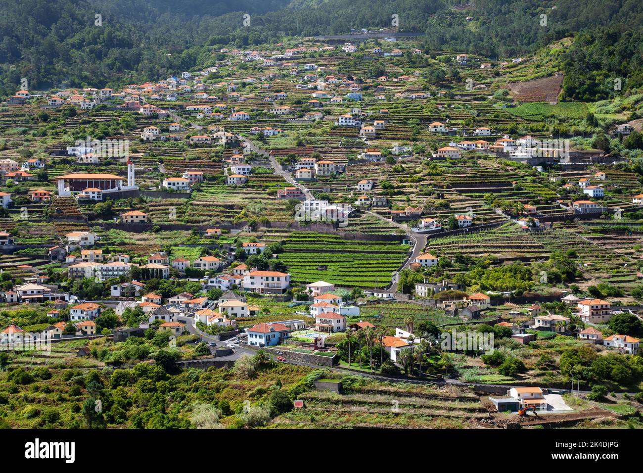 View of the picturesque village of Sao Vicente,  Madeira,  Portugal,  Europe Stock Photo