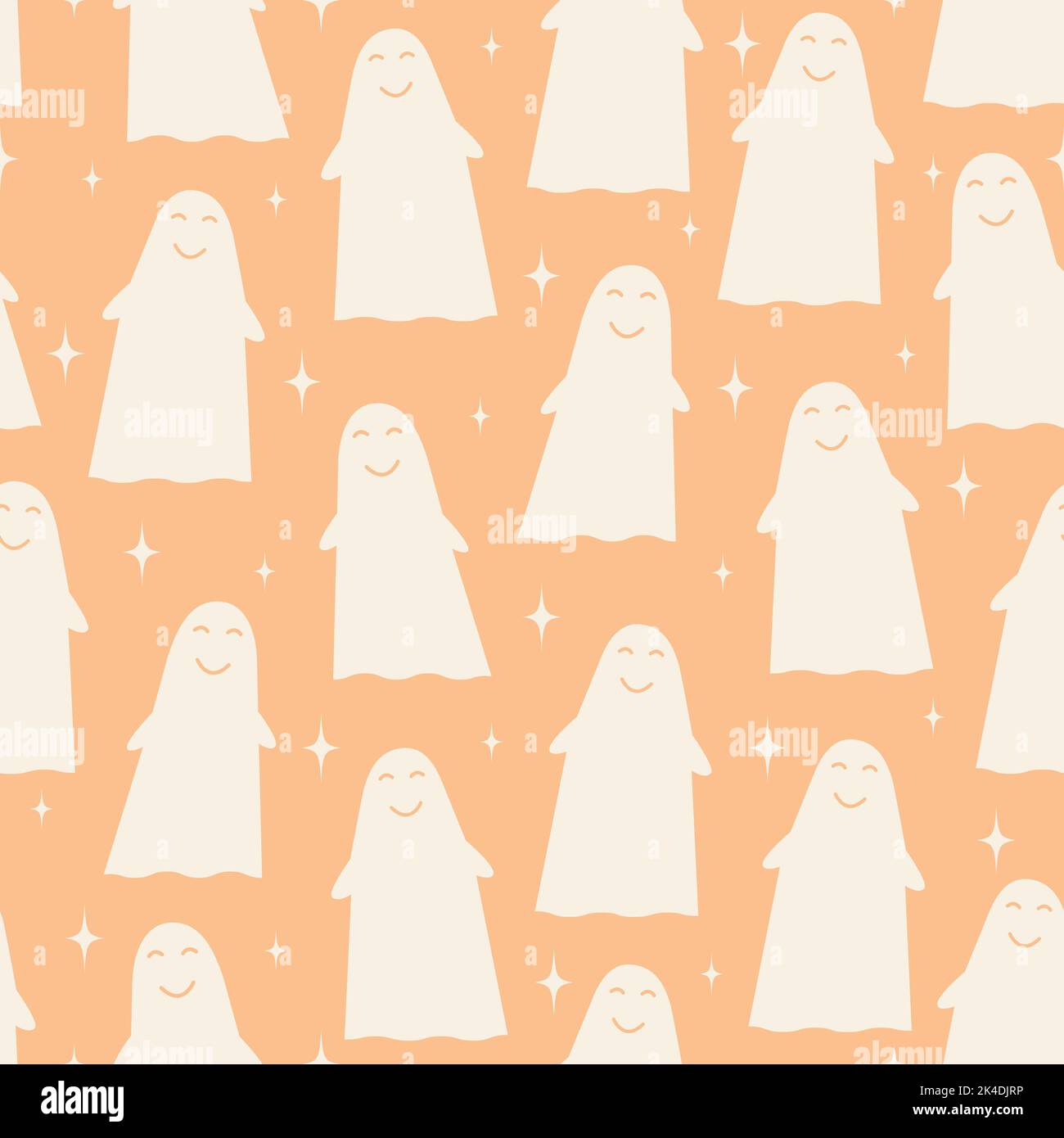 Seamless pattern vector Halloween ghost illustration Stock Vector Image ...
