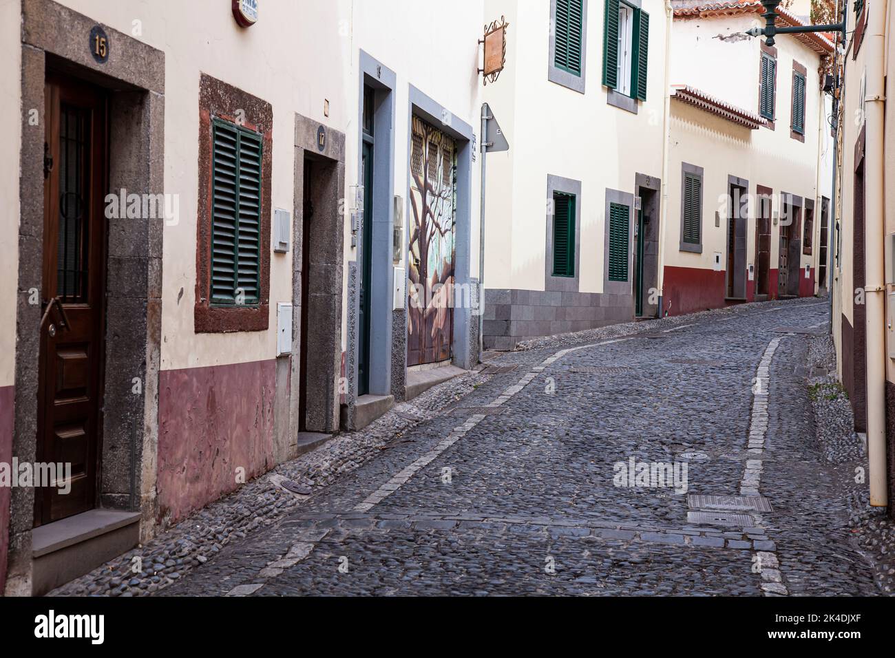 Alley in the,old town,Madeira,Portugal,Europe Stock Photo