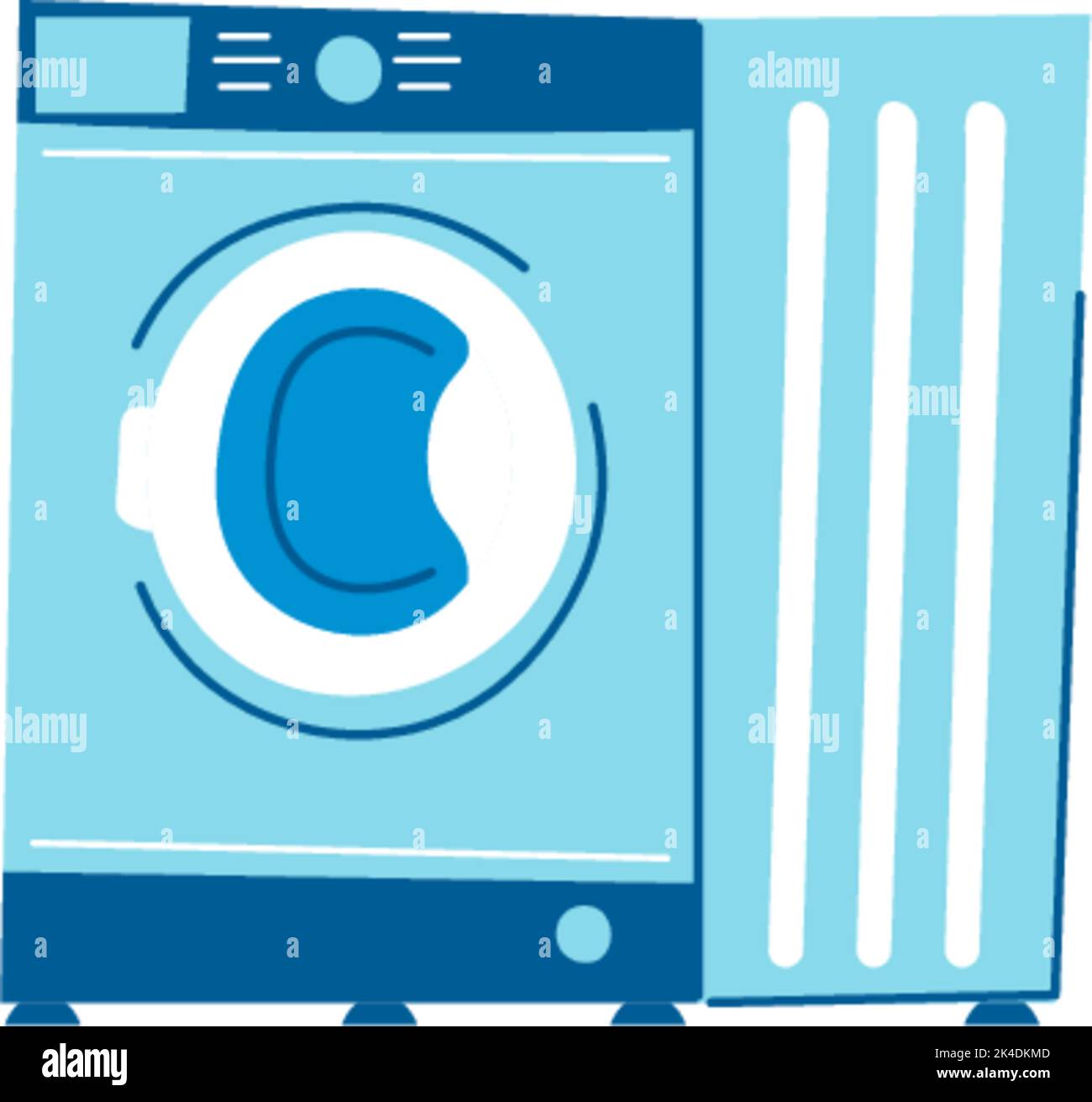 Washing machine, bathroom electric appliances Stock Vector