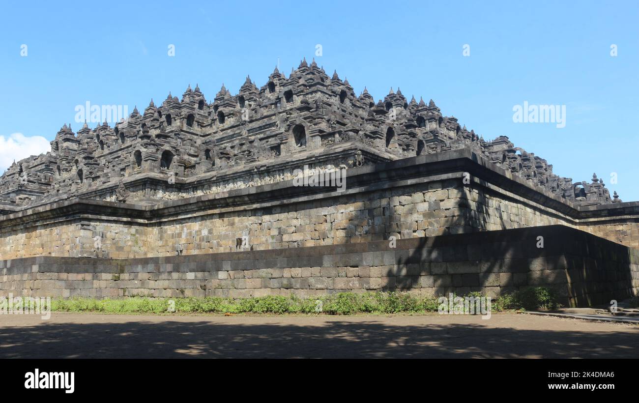 The great architecture and art at Borobudur Temple, Indonesia. This