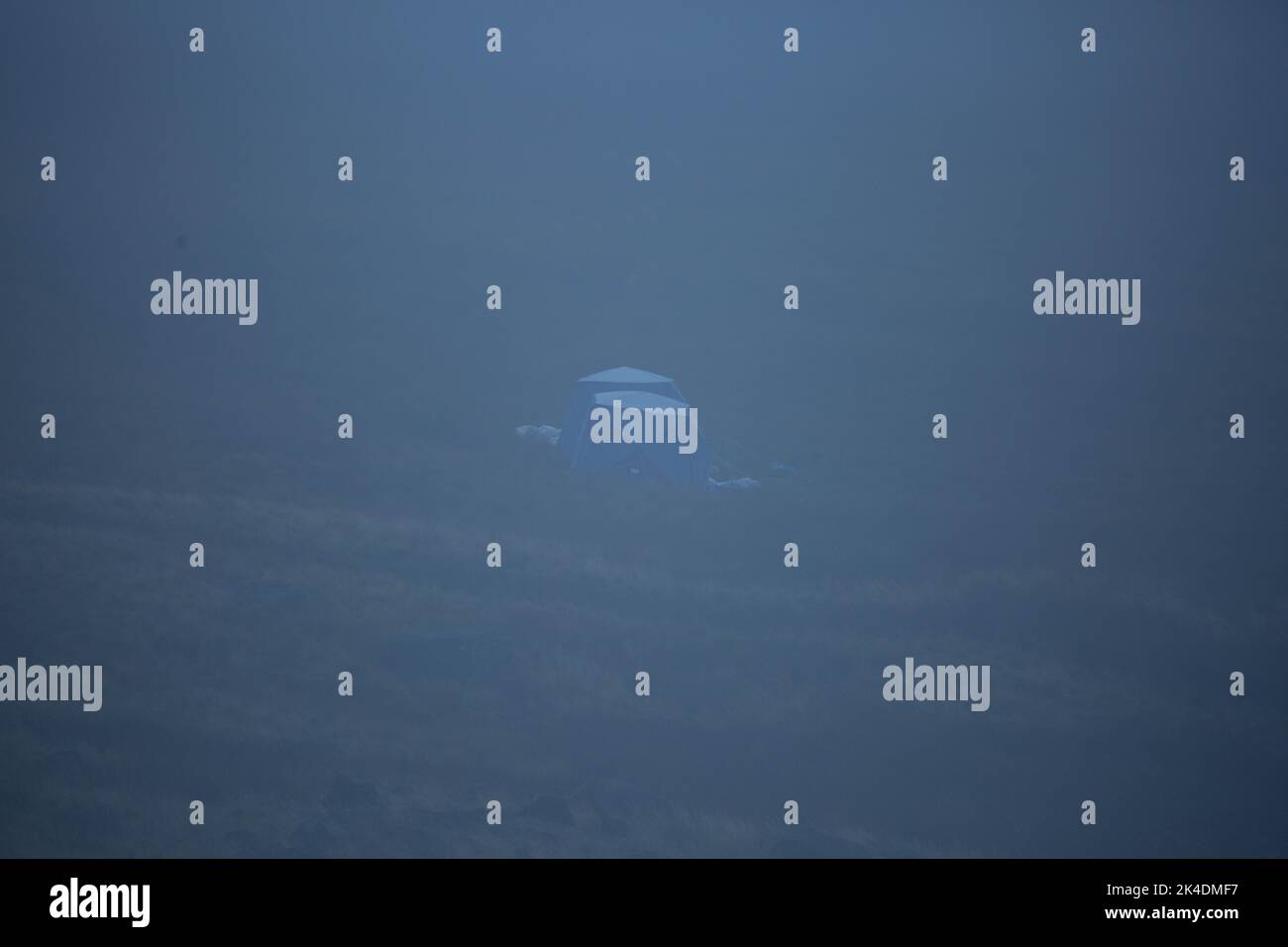 Saddleworth, Oldham, UK. 2nd October, 2022. Police continue to search for human remains on Saddleworth Moor in relation to the Moors Murders. Peter Liggins/Alamy Live News Stock Photo