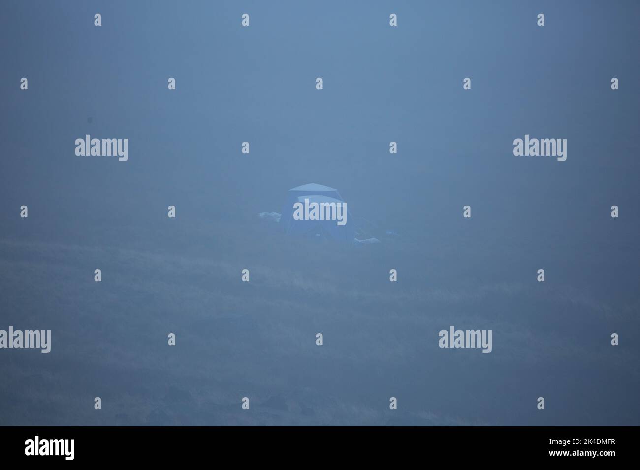 Saddleworth, Oldham, UK. 2nd October, 2022. Police continue to search for human remains on Saddleworth Moor in relation to the Moors Murders. Peter Liggins/Alamy Live News Stock Photo