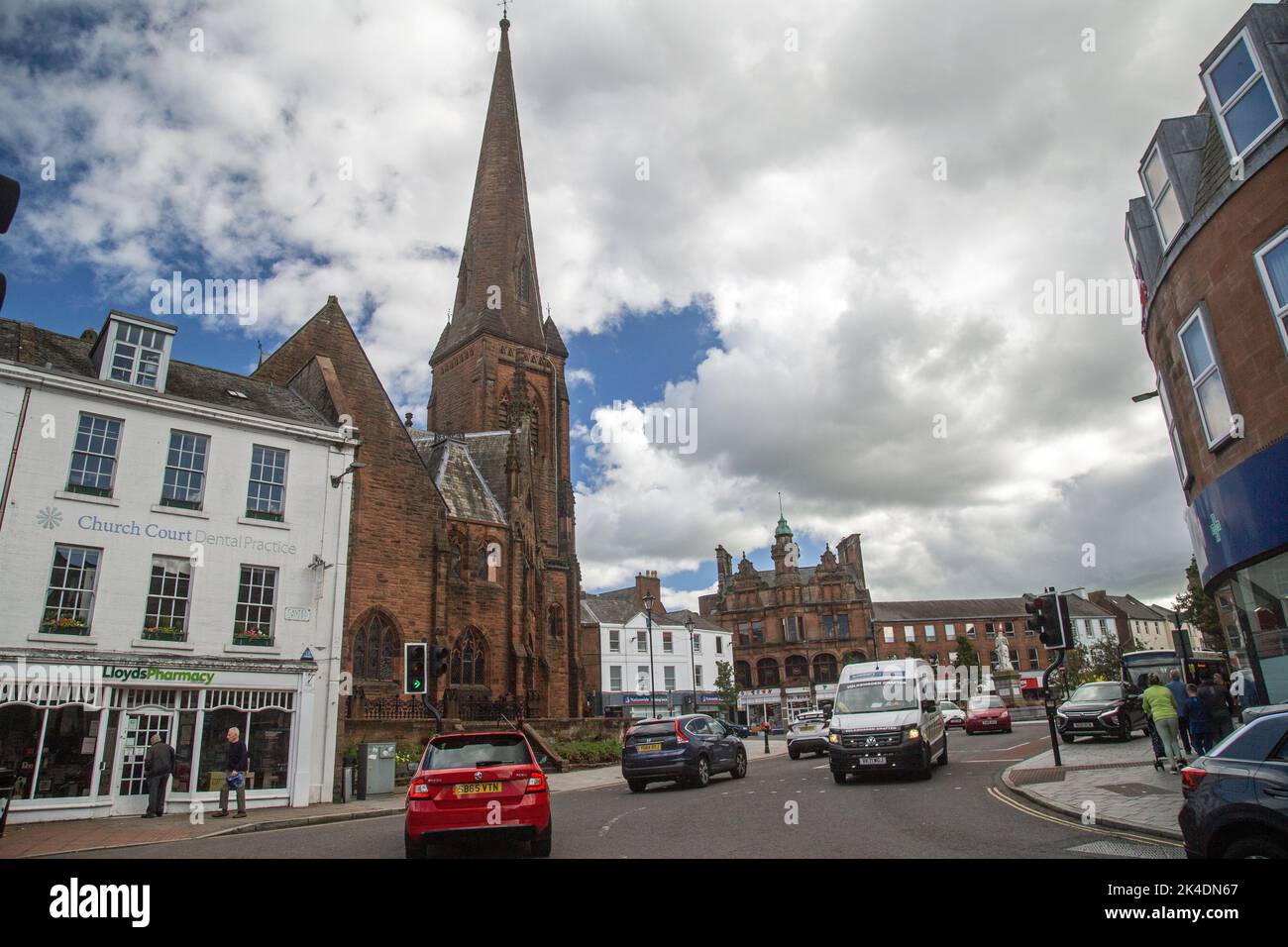 Dumfries, Dumfries & Galloway, Scotland, September 24th 2022, a view of the streets of the town