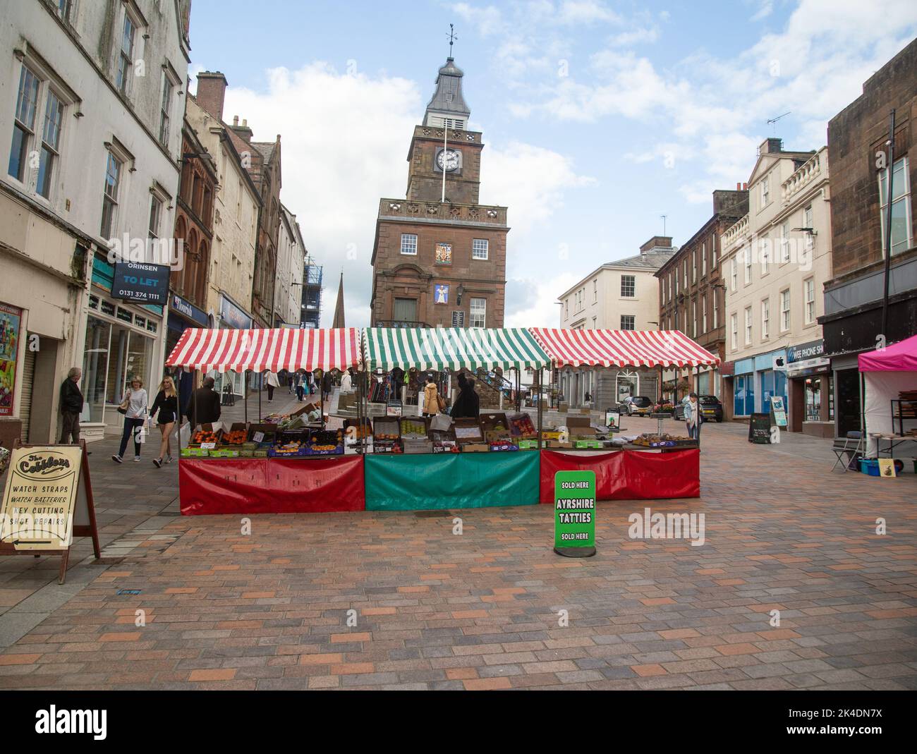 Dumfries, Dumfries & Galloway, Scotland, September 24th, 2022, A market