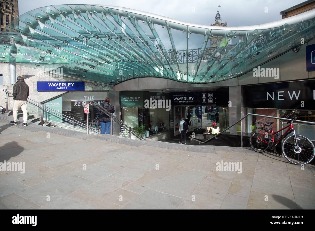 Edinburgh, Scotland, September 26th 2022, people at the Waverley Market entrance Stock Photo