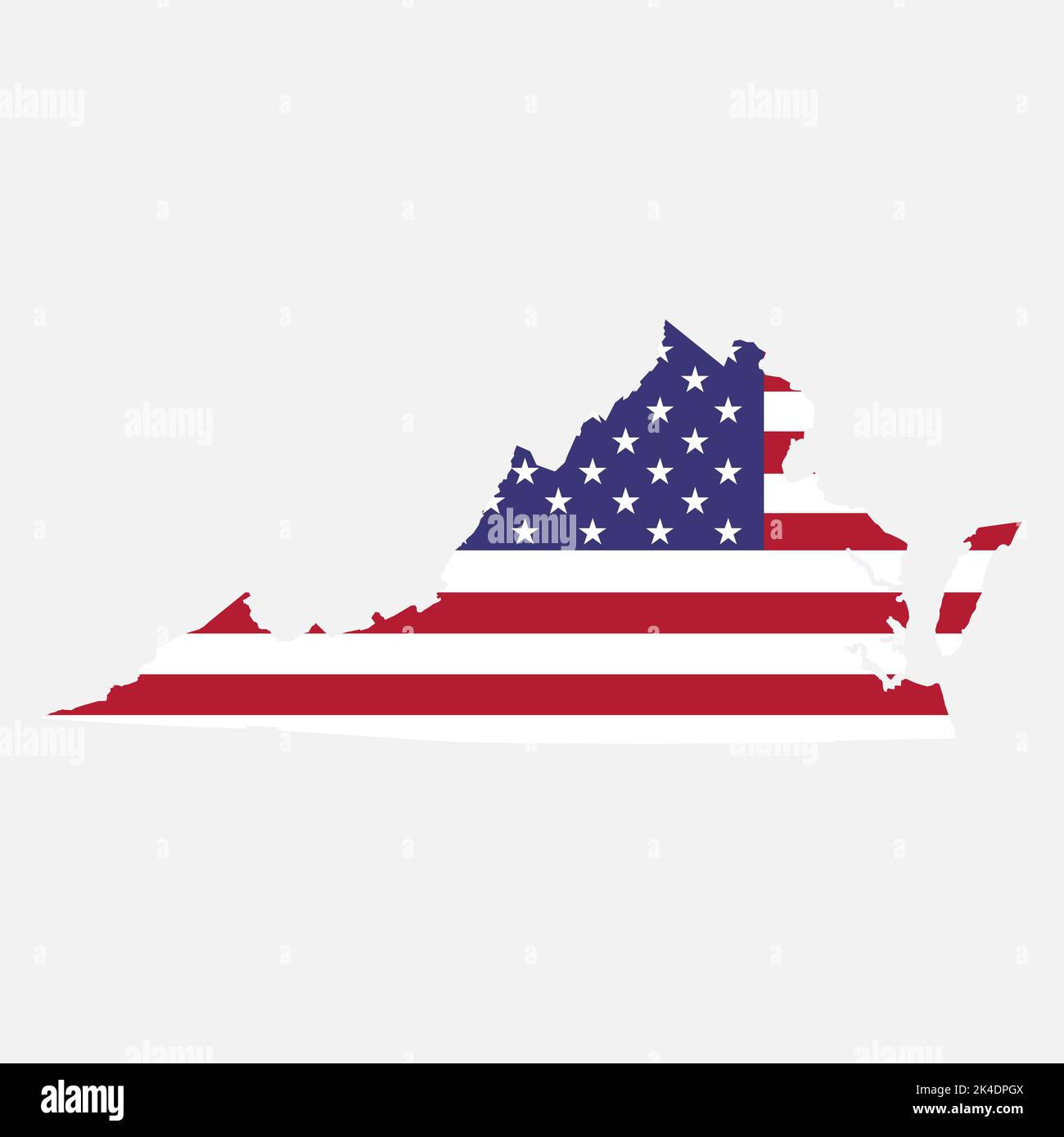Virginia map shape, united states of america. Flat concept icon symbol